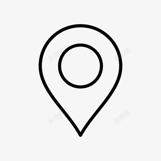 地图图钉定位指针图标svg_新图网 https://ixintu.com 地图图钉 定位 指针