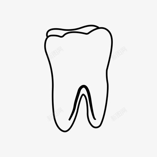 牙齿护理磨牙图标svg_新图网 https://ixintu.com 口腔 护理 牙齿 磨牙