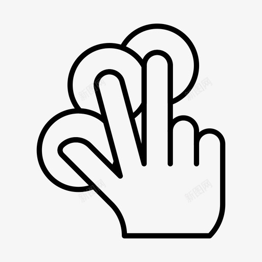 触摸手势手指手图标svg_新图网 https://ixintu.com 屏幕 手 手指 简单 触摸手势