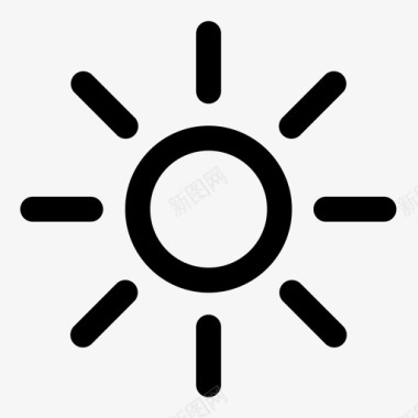 太阳亮度形状图标图标