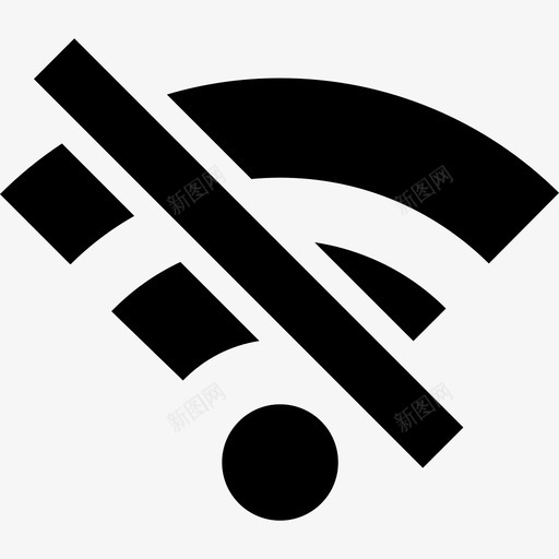 WiFi关闭接口无线接入点图标svg_新图网 https://ixintu.com WiFi关闭 接口 无线接入点