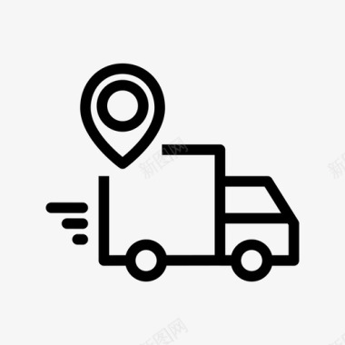 取车地点送货车食物地点图标图标