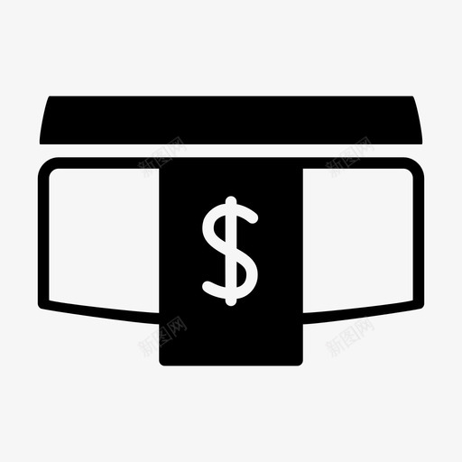 付款账单现金图标svg_新图网 https://ixintu.com 付款 商业实体 现金 美元 账单 货币