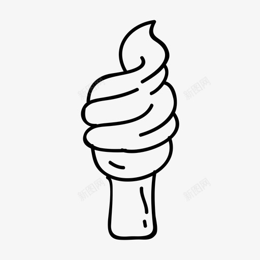 冰淇淋快餐食物图标svg_新图网 https://ixintu.com 冰淇淋 快餐 食物
