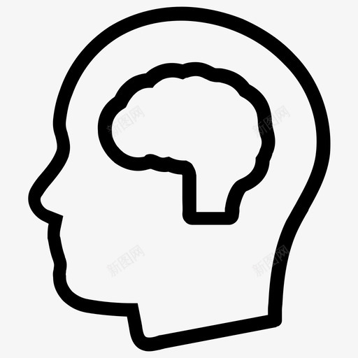头脑风暴人脑学习图标svg_新图网 https://ixintu.com 人脑 商业和金融概述 头脑风暴 学习 思考