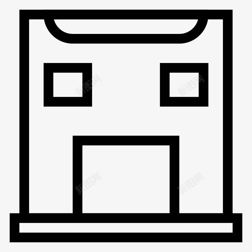 建筑城市商业图标svg_新图网 https://ixintu.com 医院 商业 城市 建筑 房产 房产线图标
