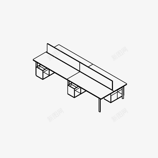 工作空间商务办公桌图标svg_新图网 https://ixintu.com 办公室 办公桌 商务 团队 工作空间 开放式办公室