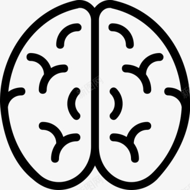 人脑大脑解剖创意思维图标图标