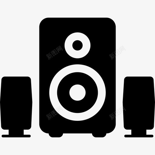 低音炮音乐声音图标svg_新图网 https://ixintu.com 低音炮 声音 扬声器 电脑 音乐