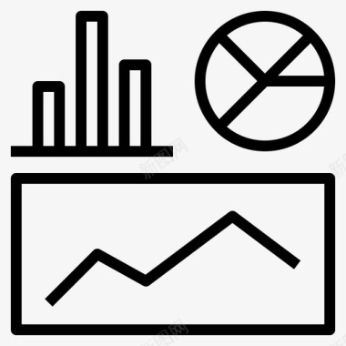 统计数据仪表板分析图标图标