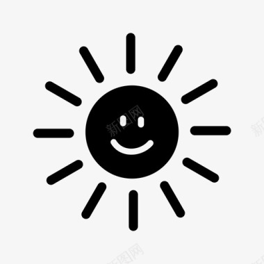 阳光微笑阳光灿烂天气晴朗图标图标