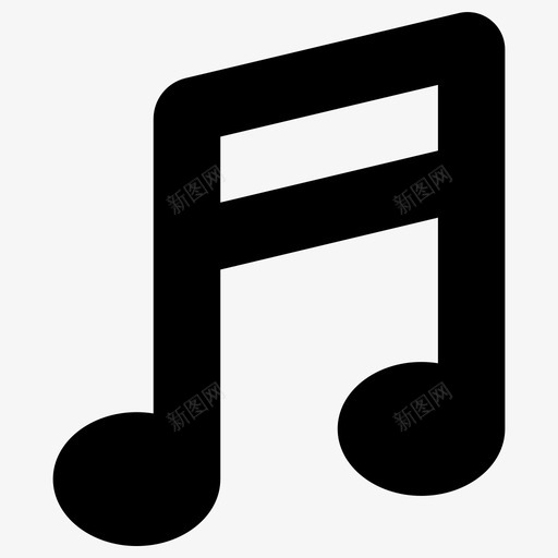 音乐音符简单图标svg_新图网 https://ixintu.com 简单图标 音乐 音符