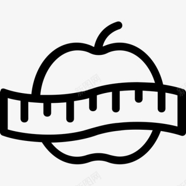 减肥苹果节食图标图标