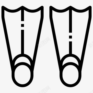 鳍状肢潜水海军图标图标