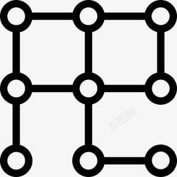 矢量科技线框图案大熊座天文学星座图标高清图片