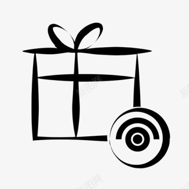 可见礼物生日礼物礼品盒图标图标