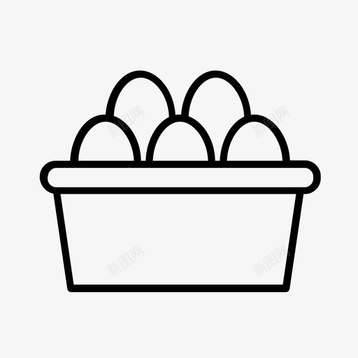 鸡蛋农场农产品图标svg_新图网 https://ixintu.com 农产品 农场 鸡蛋