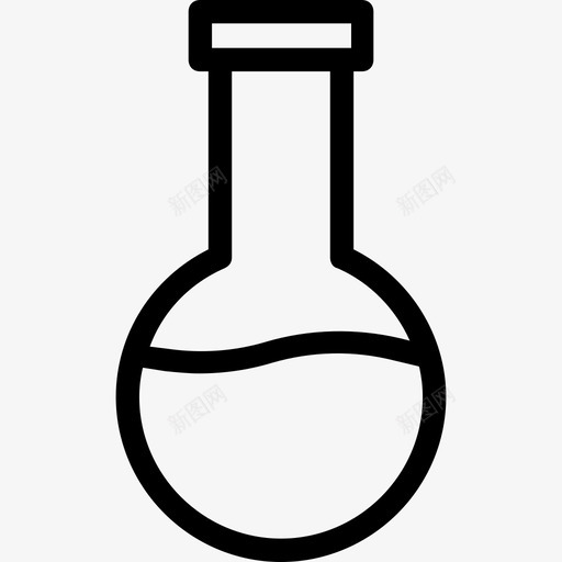 锥形瓶化学实验室图标svg_新图网 https://ixintu.com 化学 实验室 科学技术线图标 锥形瓶