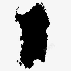 撒丁岛意大利撒丁岛图标高清图片