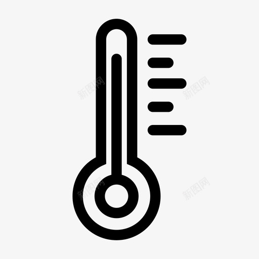 温度计气候实验室图标svg_新图网 https://ixintu.com 天气 实验室 气候 气象线 温度计 温标