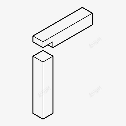 护墙板接缝木工连接图标svg_新图网 https://ixintu.com 护墙板接缝 木制品 木工 细木工 详图 连接