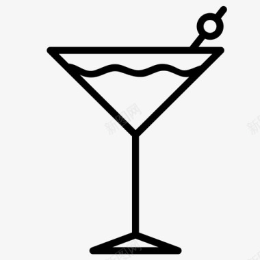 马提尼酒精饮料饮料图标图标