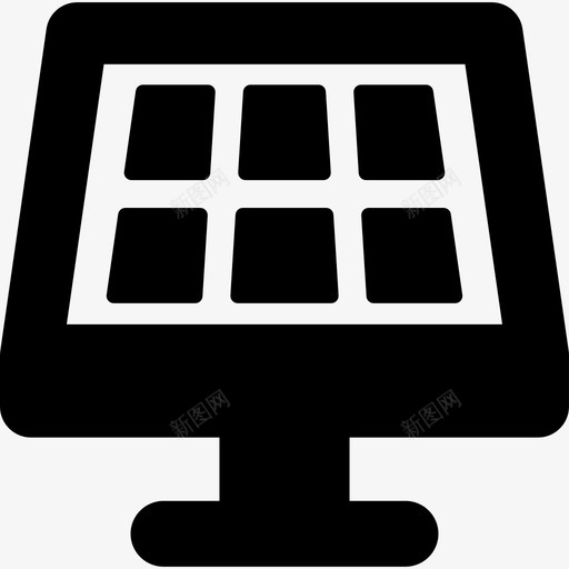 太阳能电池板网络工业图标svg_新图网 https://ixintu.com 太阳能电池板 工业 网络