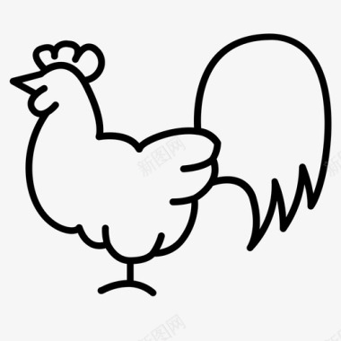 公鸡动物农场图标图标