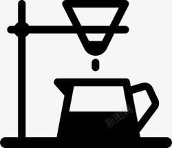 倒过来咖啡壶倒过来咖啡和茶图标高清图片