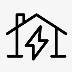 住宅用电住宅用电能源住宅图标高清图片