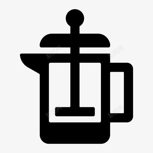法式印刷机早餐咖啡图标svg_新图网 https://ixintu.com 咖啡 咖啡机 壶 早餐 法式印刷机 食品饮料vol01