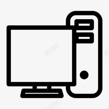 cpu计算机显示器计算机屏幕图标图标