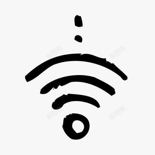 非接触式wifi粗略图标svg_新图网 https://ixintu.com wifi 粗略 非接触式