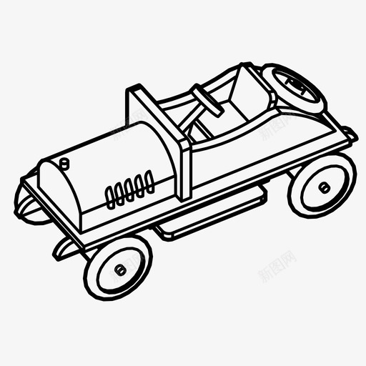 玩具车游戏比赛图标svg_新图网 https://ixintu.com 复古 比赛 游戏 玩具车 赛车