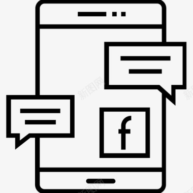 社交推广facebook信息图标图标