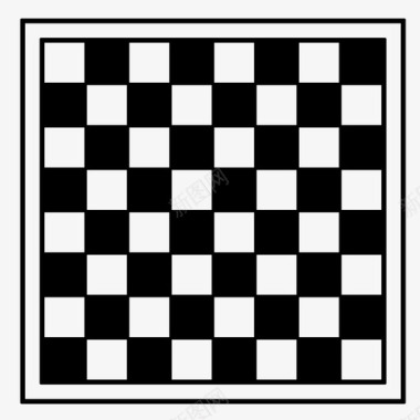 国际象棋桌象棋桌跳棋图标图标