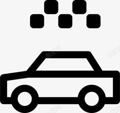 汽车出租车运输工具图标图标