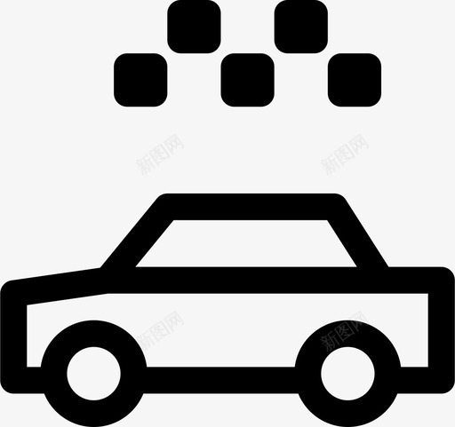 汽车出租车运输工具图标svg_新图网 https://ixintu.com 出租车 汽车 运输工具