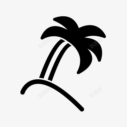 棕榈树叶子植物图标svg_新图网 https://ixintu.com 叶子 斋月 棕榈树 植物 热带