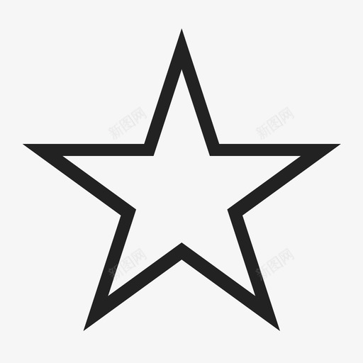 icon_星级_空心svg_新图网 https://ixintu.com icon_星级_空心 五角星，星级，星星，star