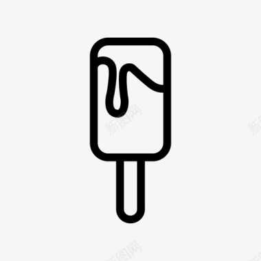 融化的冰淇淋美味的甜点图标图标