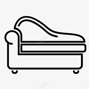 躺椅休息室躺椅床图标图标