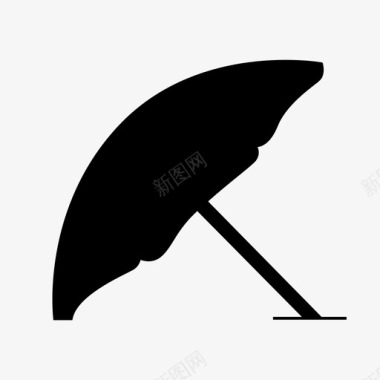 雨伞海滩图标图标