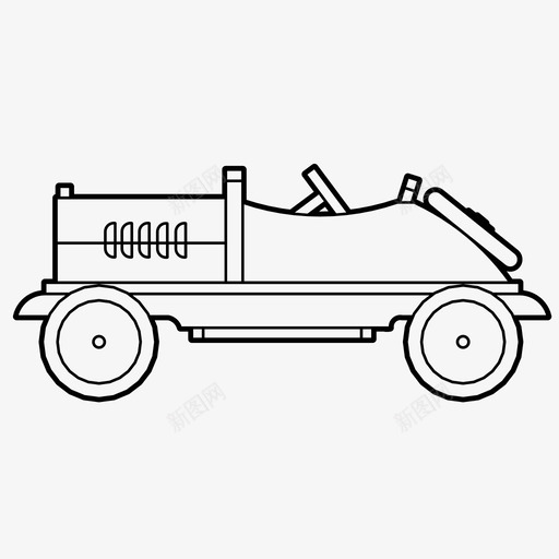 玩具车游戏比赛图标svg_新图网 https://ixintu.com 复古 比赛 游戏 玩具车 赛车