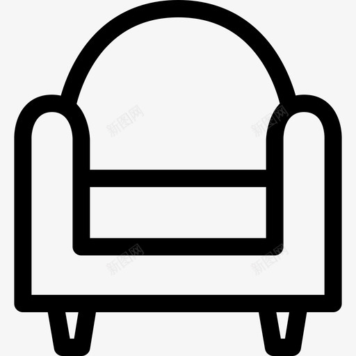 沙发扶手椅家具图标svg_新图网 https://ixintu.com 内饰 家具 扶手椅 沙发