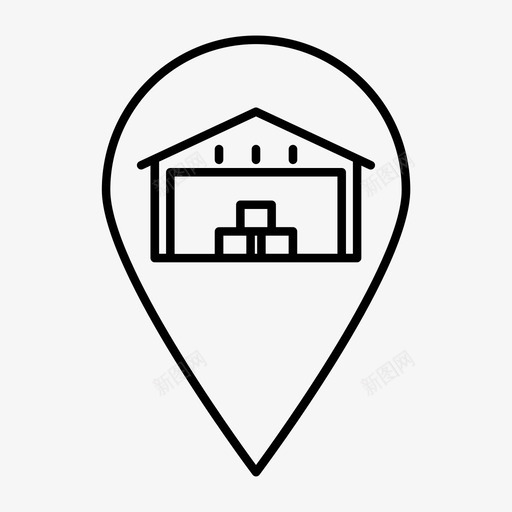 仓库地图密码物流导航图标svg_新图网 https://ixintu.com 仓库地图密码 导航 有线地图密码 物流