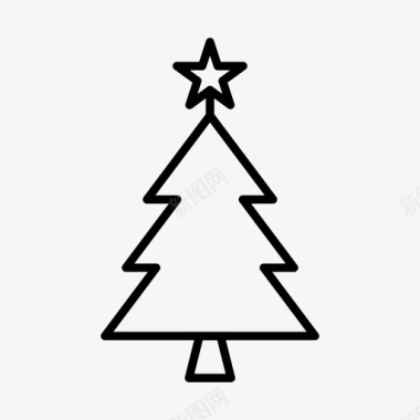 圣诞树装饰假日图标图标