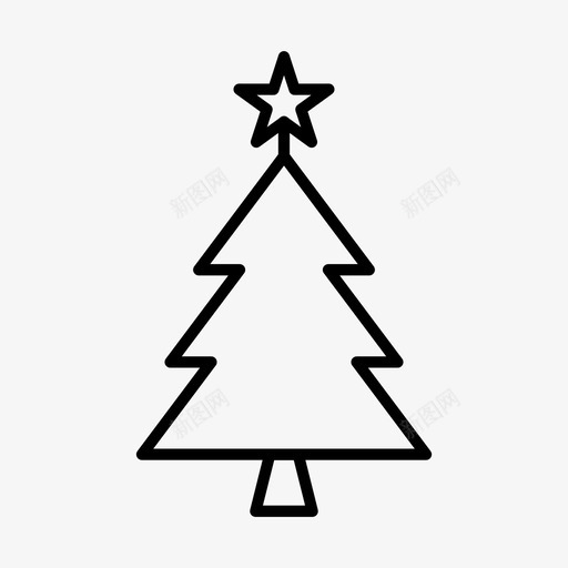 圣诞树装饰假日图标svg_新图网 https://ixintu.com 假日 冬季 圣诞树 圣诞节 圣诞节2 简单 装饰