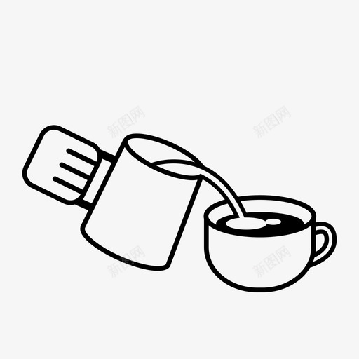 咖啡师咖啡馆拿铁艺术图标svg_新图网 https://ixintu.com 咖啡师 咖啡馆 拿铁艺术 煮咖啡