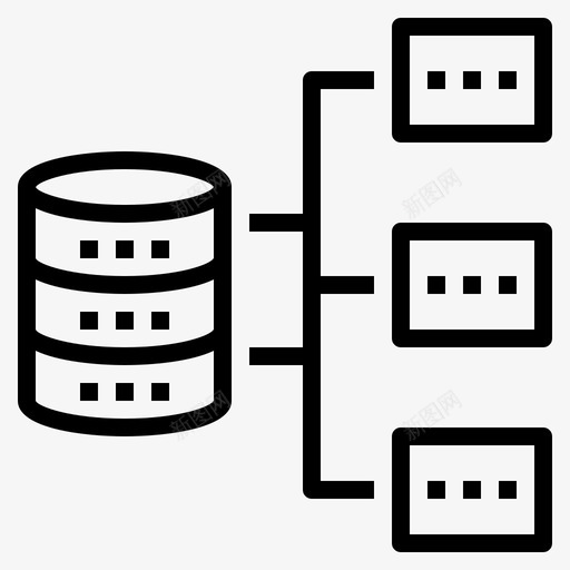 数据库管理分析体系结构图标svg_新图网 https://ixintu.com 体系结构 分析 数据分析 数据库管理 系统